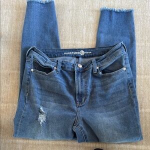 Max Studio Women's Blue Jeans high rise skinny jeans